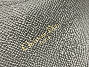 Fortok Dior Saddle Lotus Wallet Grey Grained Calfskin 12x10x5cm - 2