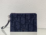 Fortok Dior A5 Pouch Black and Blue Maxi Dior Oblique Jacquard 26.5x17.5cm - 1