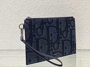 Fortok Dior A5 Pouch Black and Blue Maxi Dior Oblique Jacquard 26.5x17.5cm - 5