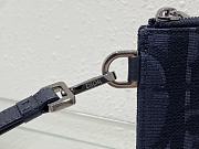 Fortok Dior A5 Pouch Black and Blue Maxi Dior Oblique Jacquard 26.5x17.5cm - 4