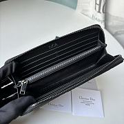 Fortok Dior Black Gravity Leather Wallet 19×11cm - 6