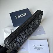 Fortok Dior Black Gravity Leather Wallet 19×11cm - 5