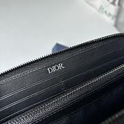 Fortok Dior Black Gravity Leather Wallet 19×11cm - 4