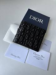 Fortok Dior Black Gravity Leather Wallet 11×9.5cm - 1