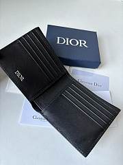 Fortok Dior Black Gravity Leather Wallet 11×9.5cm - 4