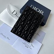 Fortok Dior Black Gravity Leather Wallet 8.2×11.2cm - 5