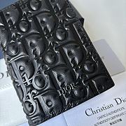 Fortok Dior Black Gravity Leather Wallet 8.2×11.2cm - 2