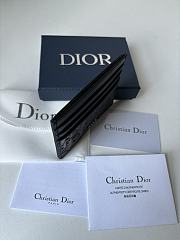 Fortok Dior Black Gravity Leather Card Holder 10x8cm - 5