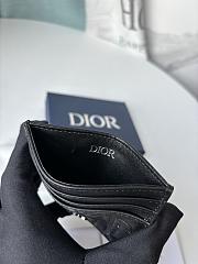 Fortok Dior Black Gravity Leather Card Holder 10x8cm - 4