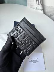 Fortok Dior Black Gravity Leather Card Holder 10x8cm - 2