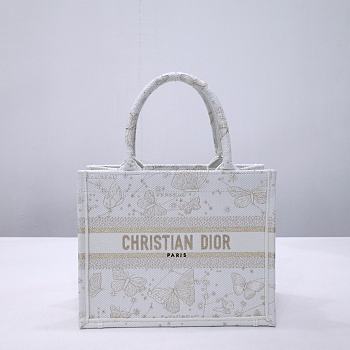 Fortok Dior Butterfly Zodiac Embroidery Tote Bag 36x27x16cm