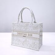 Fortok Dior Butterfly Zodiac Embroidery Tote Bag 36x27x16cm - 5