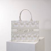 Fortok Dior Étoile Graphic Embroidery Tote Bag Beige&White 36.5x28x14cm - 1