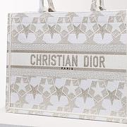 Fortok Dior Étoile Graphic Embroidery Tote Bag Beige&White 36.5x28x14cm - 4