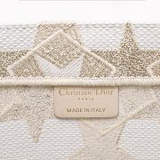 Fortok Dior Étoile Graphic Embroidery Tote Bag Beige&White 36.5x28x14cm - 5