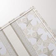 Fortok Dior Étoile Graphic Embroidery Tote Bag Beige&White 36.5x28x14cm - 3