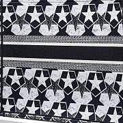 Fortok Dior Étoile Graphic Embroidery Tote Bag Blue&White 36.5x28x14cm - 4
