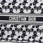 Fortok Dior Étoile Graphic Embroidery Tote Bag Blue&White 36.5x28x14cm - 3