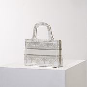 Fortok Dior Étoile Graphic Embroidery Mini Tote Bag Beige&White 22.5x24x8cm - 6