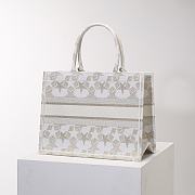 Fortok Dior Étoile Graphic Embroidery Mini Tote Bag Beige&White 22.5x24x8cm - 5