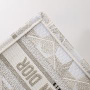 Fortok Dior Étoile Graphic Embroidery Mini Tote Bag Beige&White 22.5x24x8cm - 3