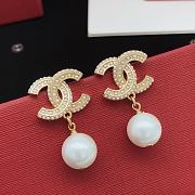 Fortok Chanel Double C Pearl Earrings XED0104 - 1