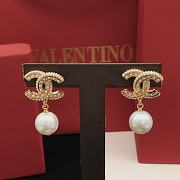 Fortok Chanel Double C Pearl Earrings XED0104 - 3