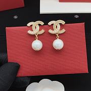 Fortok Chanel Double C Pearl Earrings XED0104 - 5