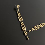 Fortok Bottega Veneta Branch-shaped Drop Earrings Gold - 5