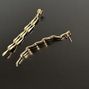 Fortok Bottega Veneta Branch-shaped Drop Earrings Gold - 3