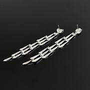 Fortok Bottega Veneta Branch-shaped Drop Earrings Silver - 1