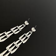 Fortok Bottega Veneta Branch-shaped Drop Earrings Silver - 2