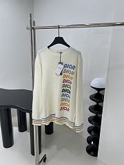 Fortok Dior Beige/Grey Wool and Cashmere Intarsia Sweater - 1
