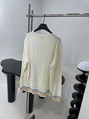 Fortok Dior Beige/Grey Wool and Cashmere Intarsia Sweater - 6