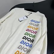 Fortok Dior Beige/Grey Wool and Cashmere Intarsia Sweater - 5