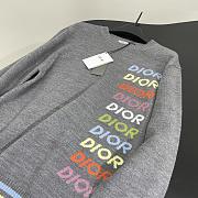 Fortok Dior Beige/Grey Wool and Cashmere Intarsia Sweater - 2