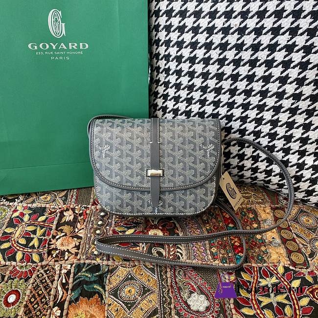 Fortok Goyard Belvedere Grey Shoulder Bag 22×7×17cm - 1