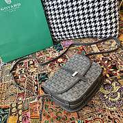Fortok Goyard Belvedere Grey Shoulder Bag 22×7×17cm - 6