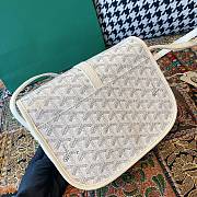 Fortok Goyard Belvedere White Shoulder Bag 22×7×17cm - 4