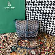 Fortok Goyard Belvedere Dark Blue Shoulder Bag 22×7×17cm - 1