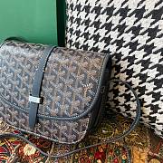 Fortok Goyard Belvedere Dark Blue Shoulder Bag 22×7×17cm - 6