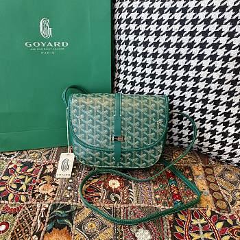 Fortok Goyard Belvedere Green Shoulder Bag 22×7×17cm