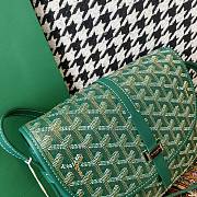 Fortok Goyard Belvedere Green Shoulder Bag 22×7×17cm - 2