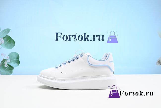 Fortok Alexander Mcqueen White Lake Blue Sneakers - 1