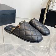 Fortok Chanel Diamond Chain Sandals Black - 5