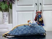 Fortok Louis Vuitton High Rise Waist Bag Blue Denim M46837 38x16x8cm  - 6