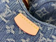 Fortok Louis Vuitton MM Croissant Bag Blue Denim M46856 21x7x5cm - 4