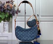 Fortok Louis Vuitton MM Croissant Bag Blue Denim M46856 21x7x5cm - 5