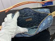Fortok Louis Vuitton MM Croissant Bag Blue Denim M46856 21x7x5cm - 6