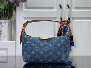 Fortok Louis Vuitton Hills Pochette Handbag Blue Denim M82949 20.5x6x16cm  - 1
